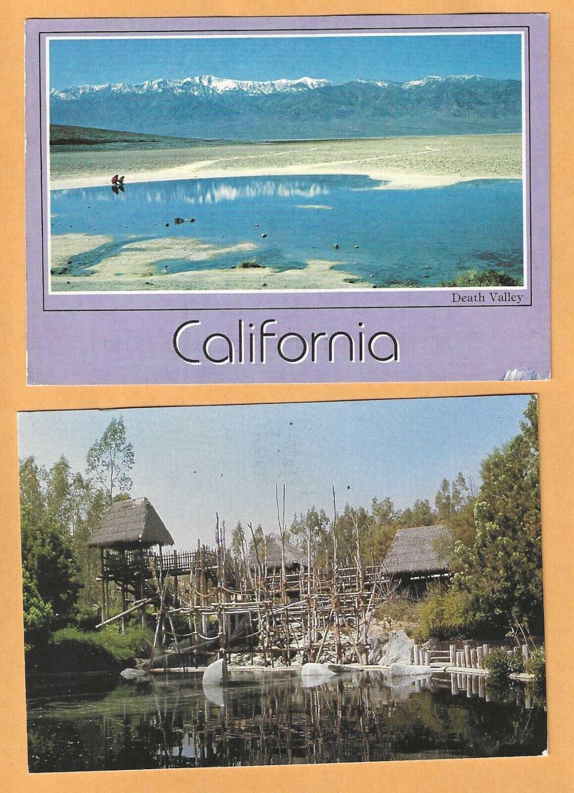 California Post Cards. 3 cards. Size: 4x6.  Disneyland. Death Valley. San Diego