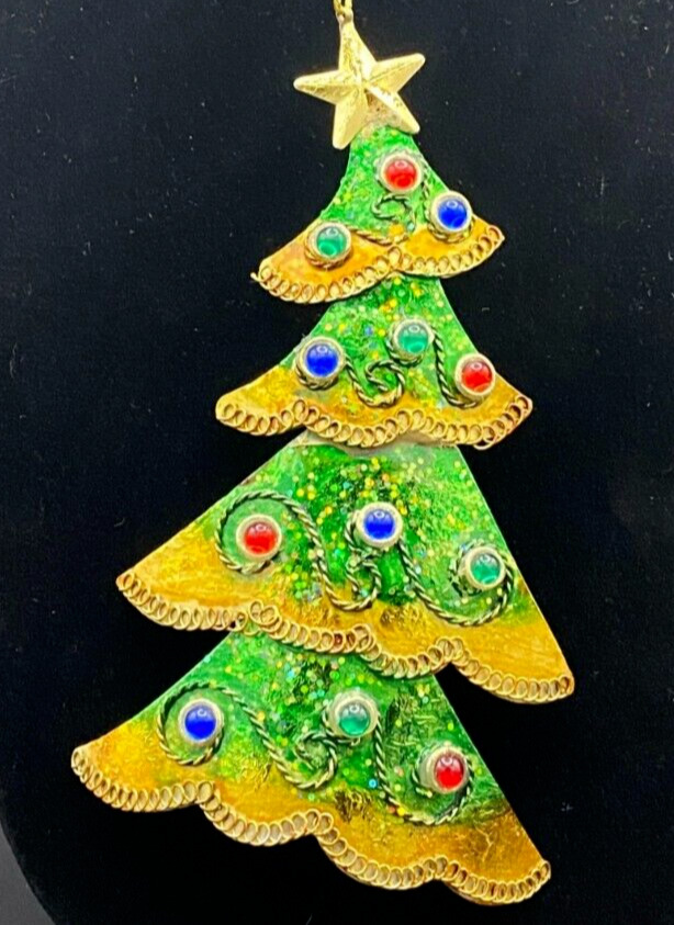 Ornament Metal Christmas Tree - Vintage Holiday
