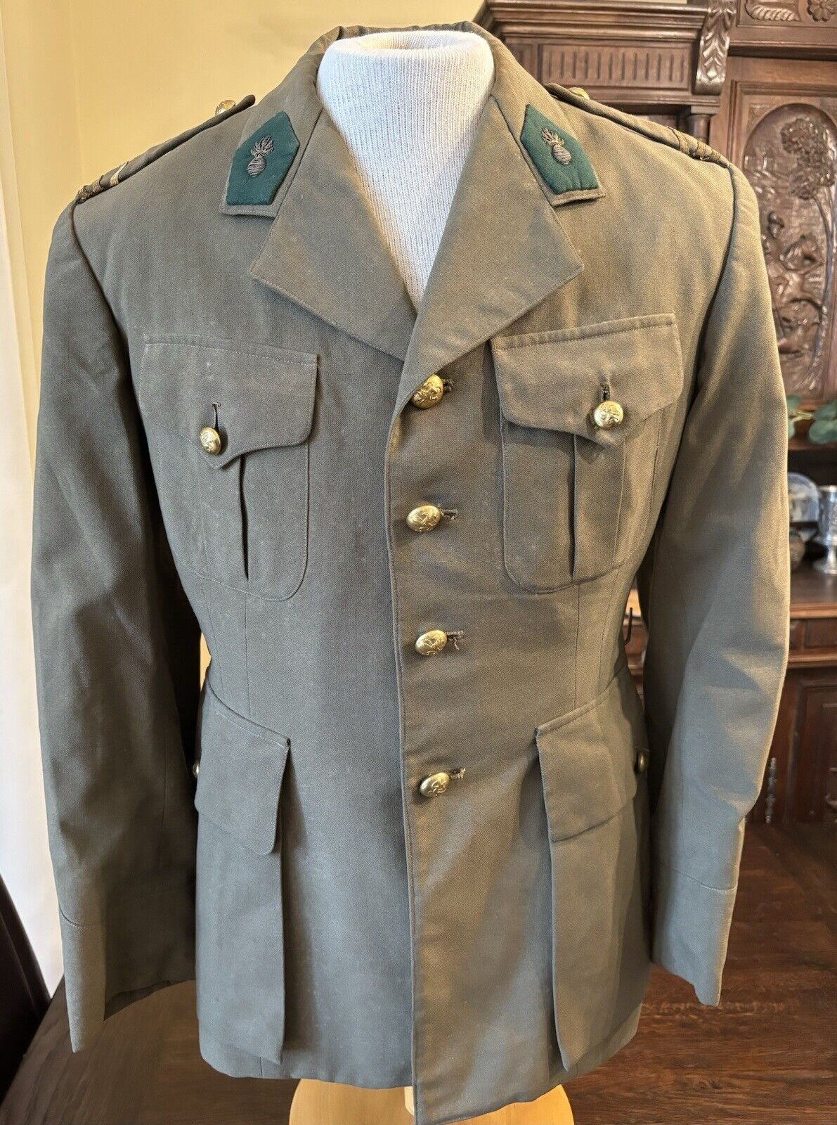CIRCA 1960s BELGIAN ARMY DRESS JACKET SMALL REGULAR