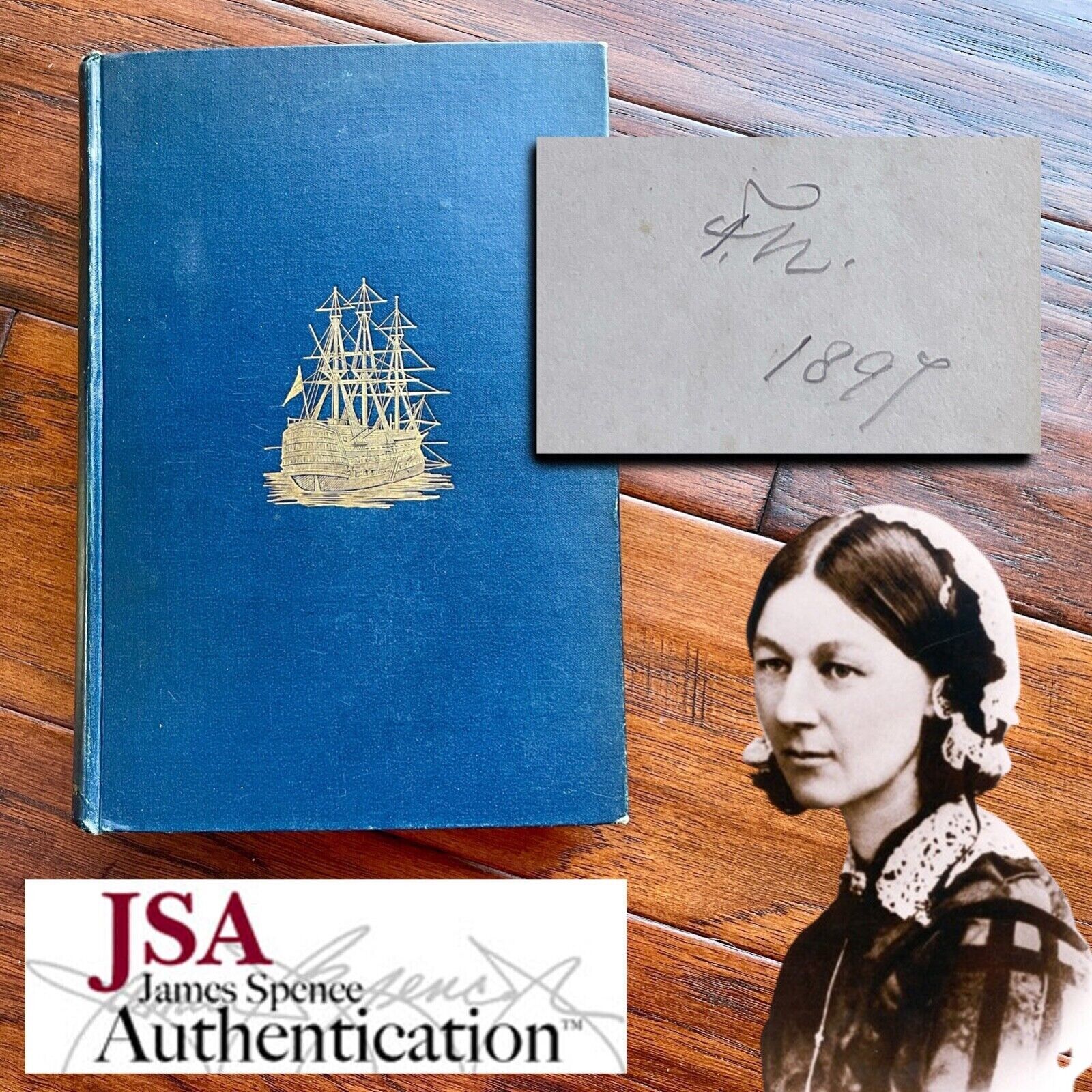 FLORENCE NIGHTINGALE * JSA * Autograph Book Signed & Gifted * Vol II French Rev