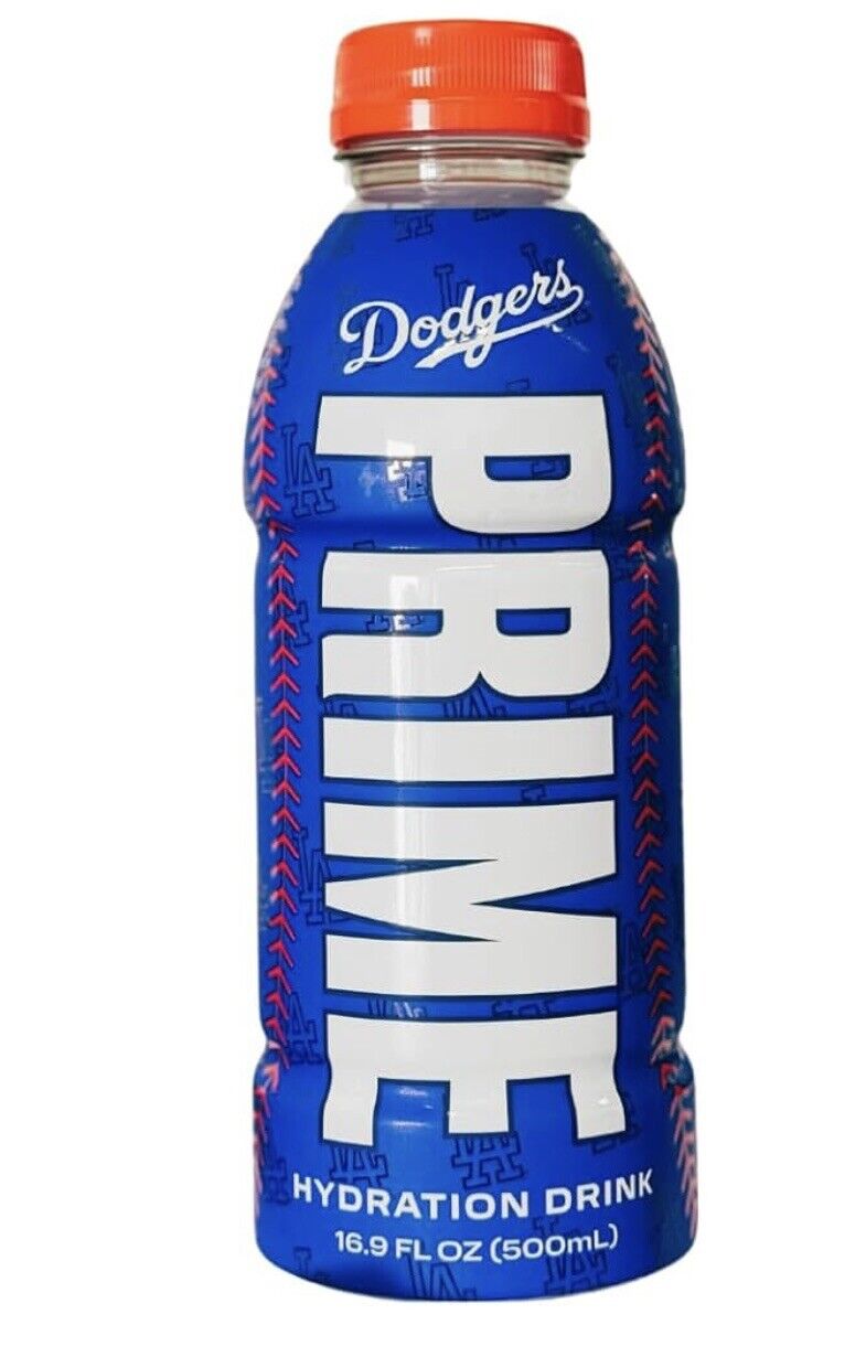 2 RARE Blue LA Dodgers Prime Hydration Drink 16.9 FL OZ x 2. Limited Edition