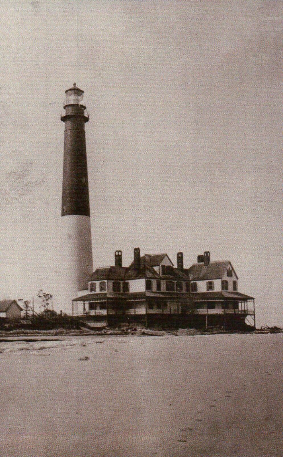 Barnegat Lighthouse Barnegat City New Jersey 1920, NJ Light, House --- Postcard