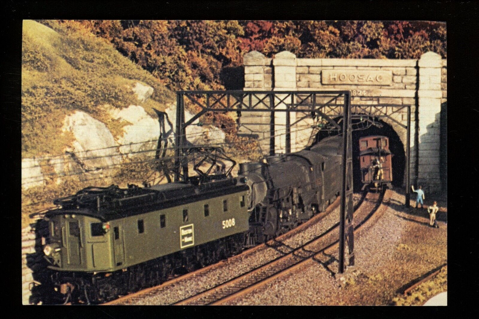 Train Railroad postcard Hoosac Tunnel Museum Boston & Maine RR