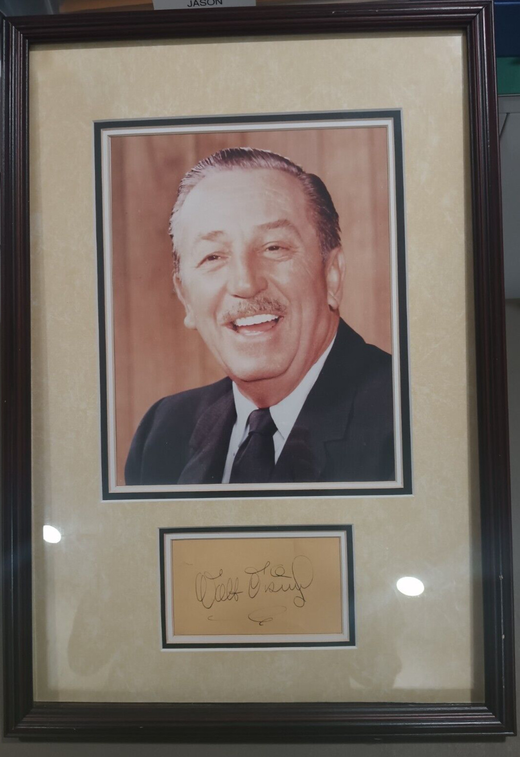 Walt Disney Signature Framed 1958