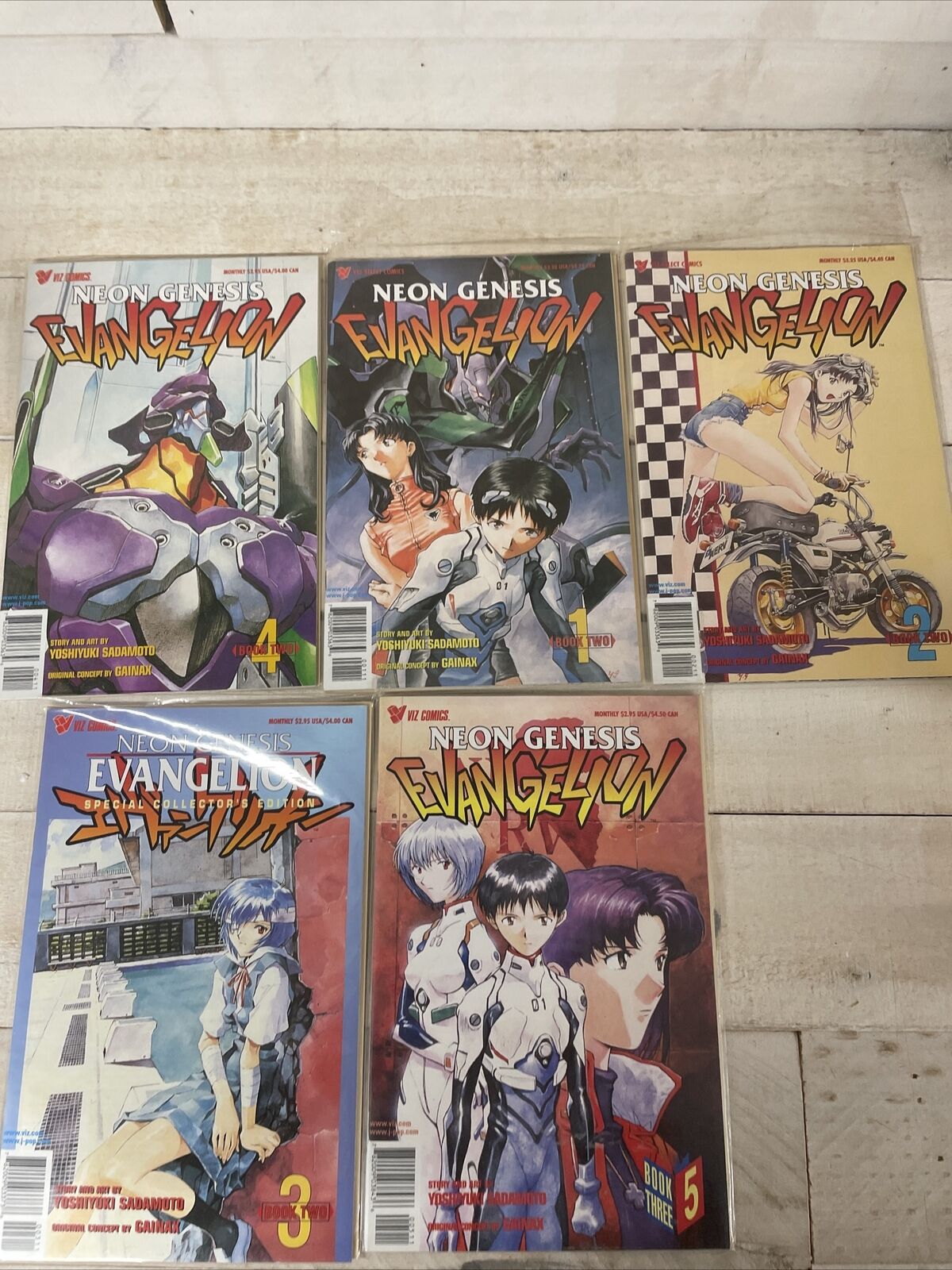 Lot Of 5 Neon Genesis Evangelion Viz Comics All Bagged And Boarded 