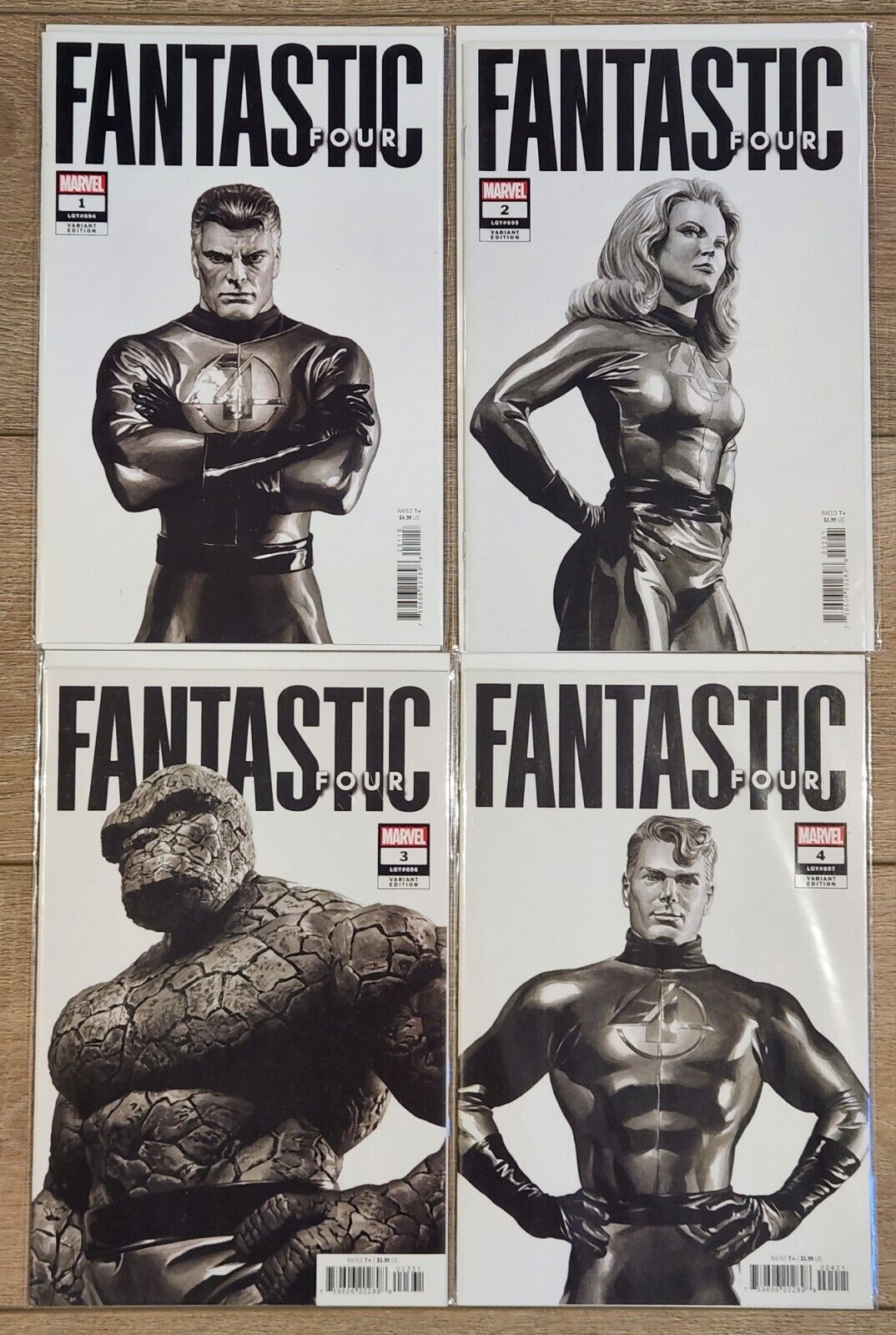 Fantastic Four #1-4 (LGY #694-697) (Marvel 2023) 1st Print Alex Ross Variant NM