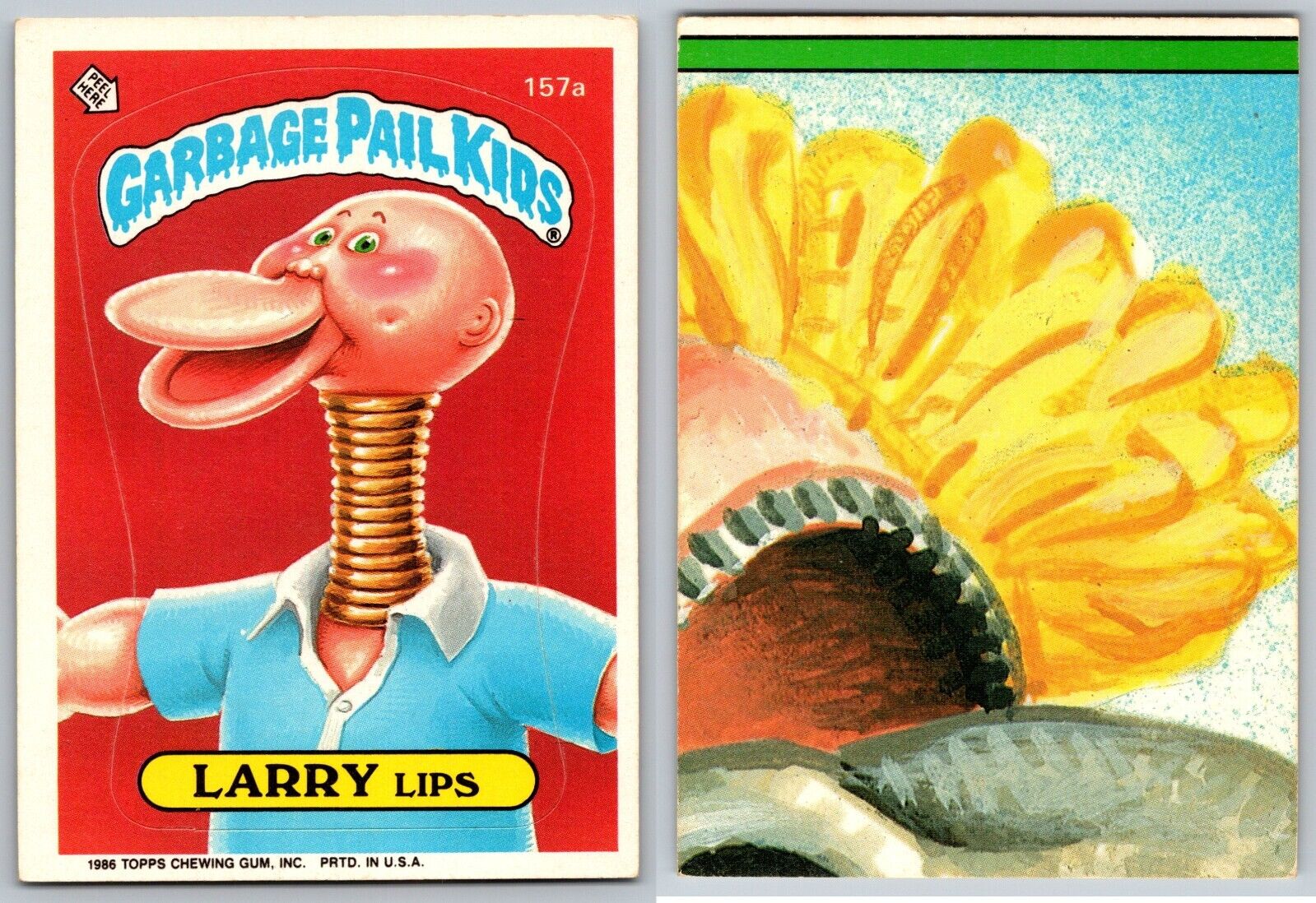 1986 Topps Garbage Pail Kids GPK Series 4 OS4 Card LARRY Lips 157a