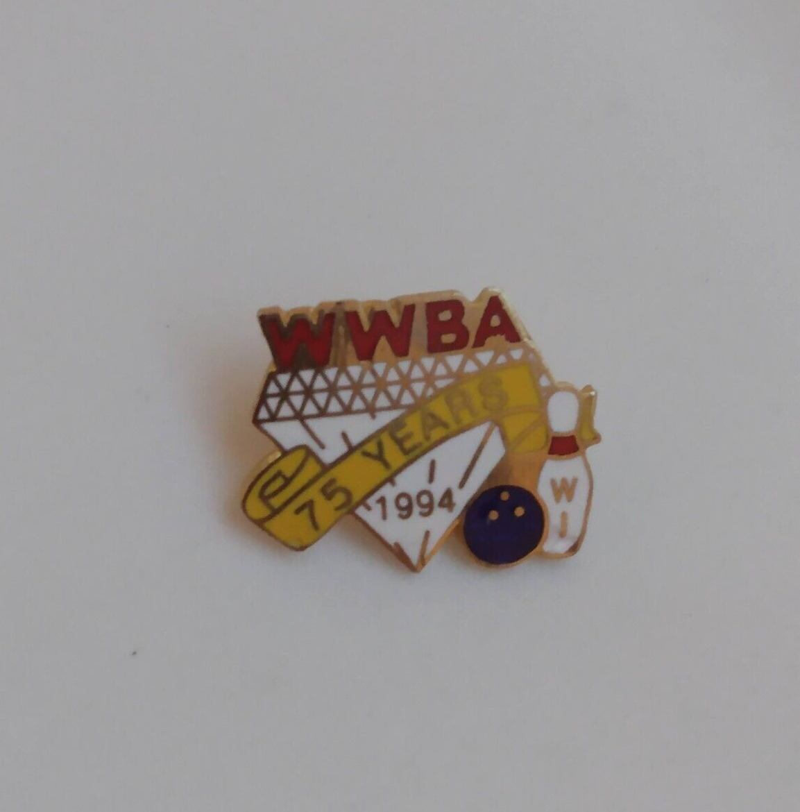 WWBA 75 Years 1994 WI Bowling Lapel Pin