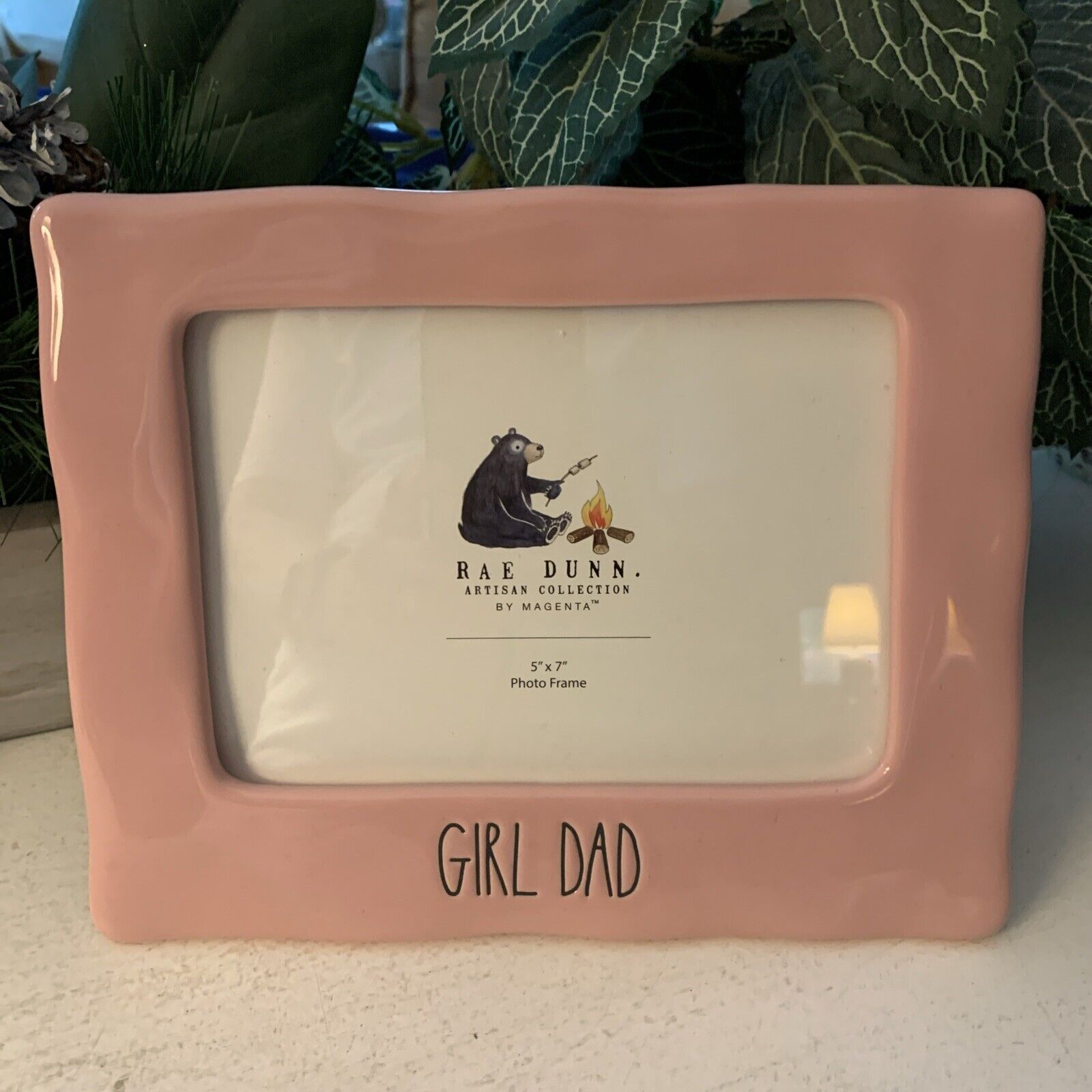 Rae Dunn Girl Dad Pink Picture Frame