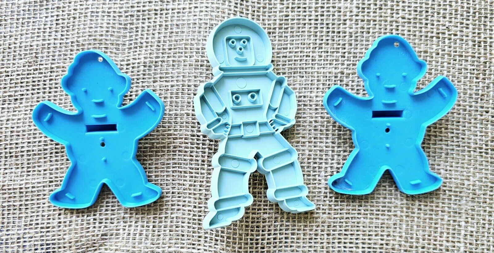 Vintage 1970s 3 Cookie Cutters Astronaut And Betty Crocker Gingerbread Men