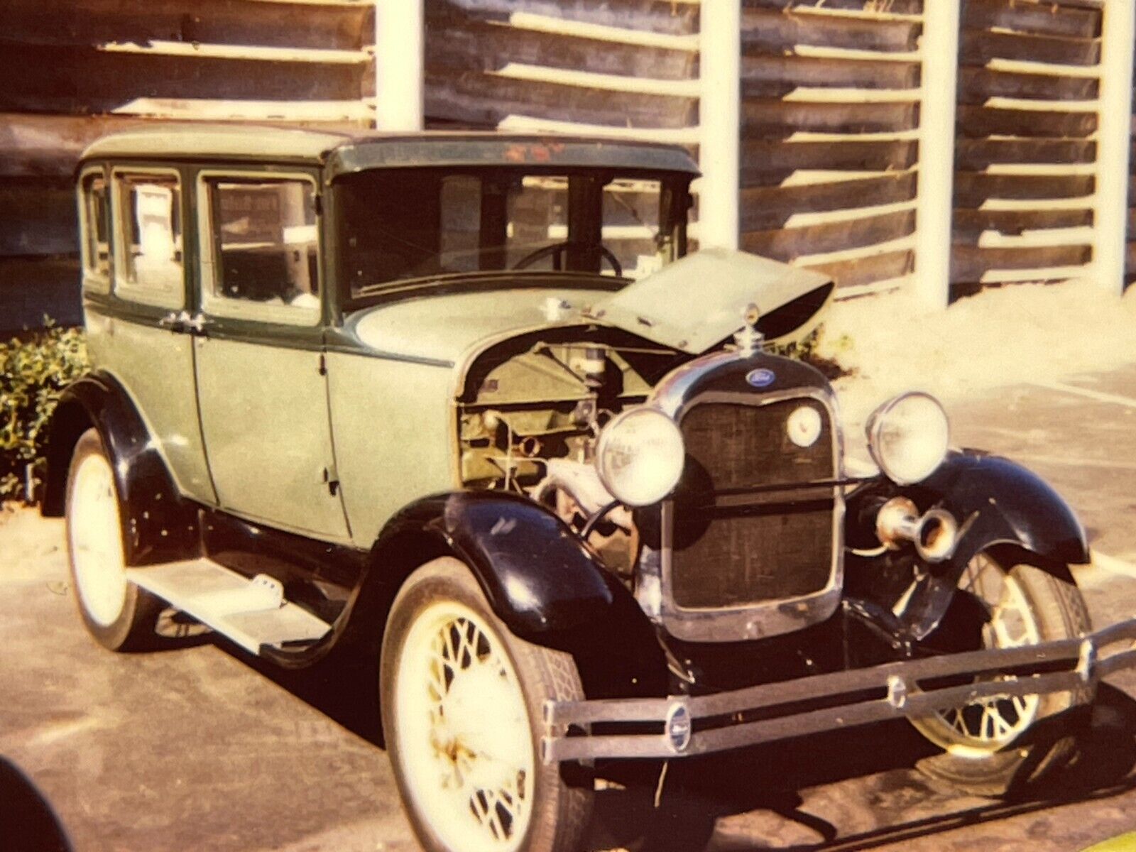 CCH 2 Photographs From 1980-90\'s Polaroid Artistic Of A 1929 Ford Model A