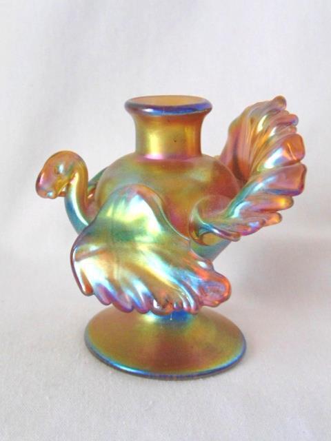 Vintage Custom LUNDBERG STUDIOS Art Glass Bird PERFUME BOTTLE, Miguel Escobedo