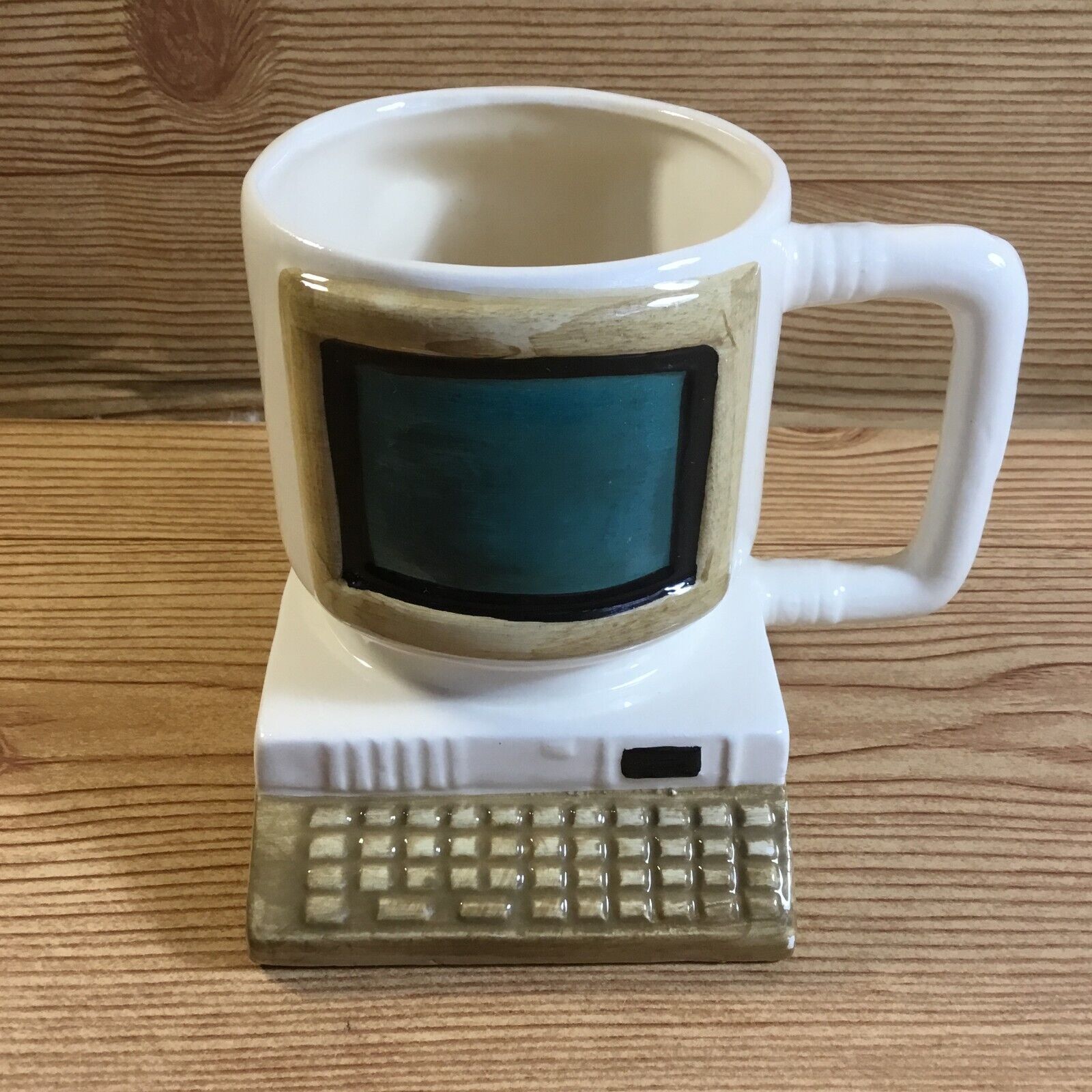 Vintage Fred Hollinger Desktop Computer 1992 Ceramic   Coffee Mug Cup - Unused