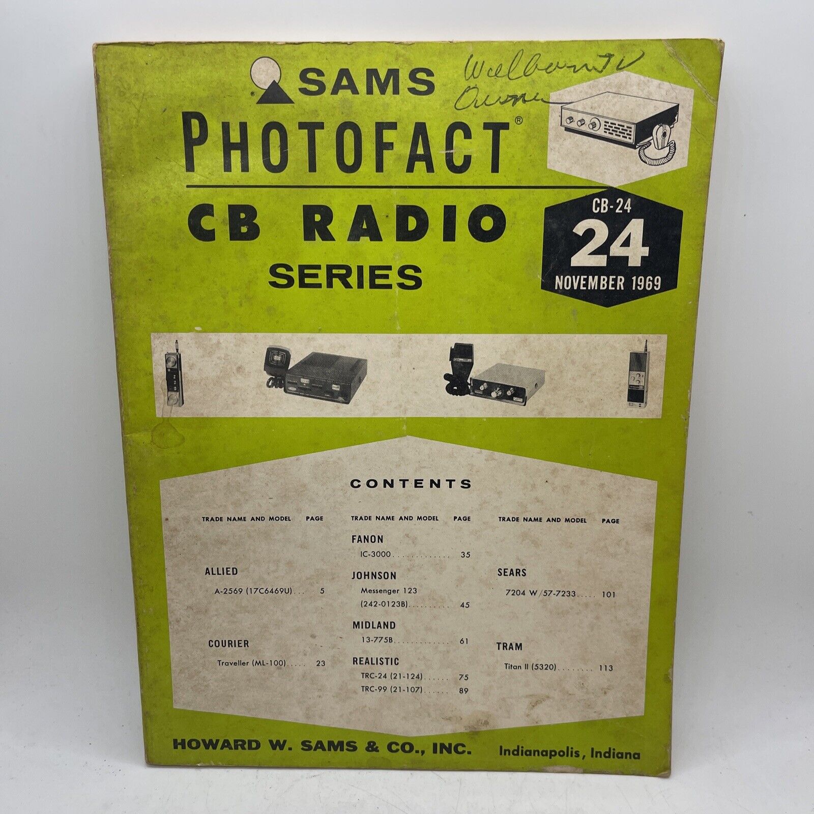 Original Sams Photofact CB Radio Series Service Repair Manual Book CB-24