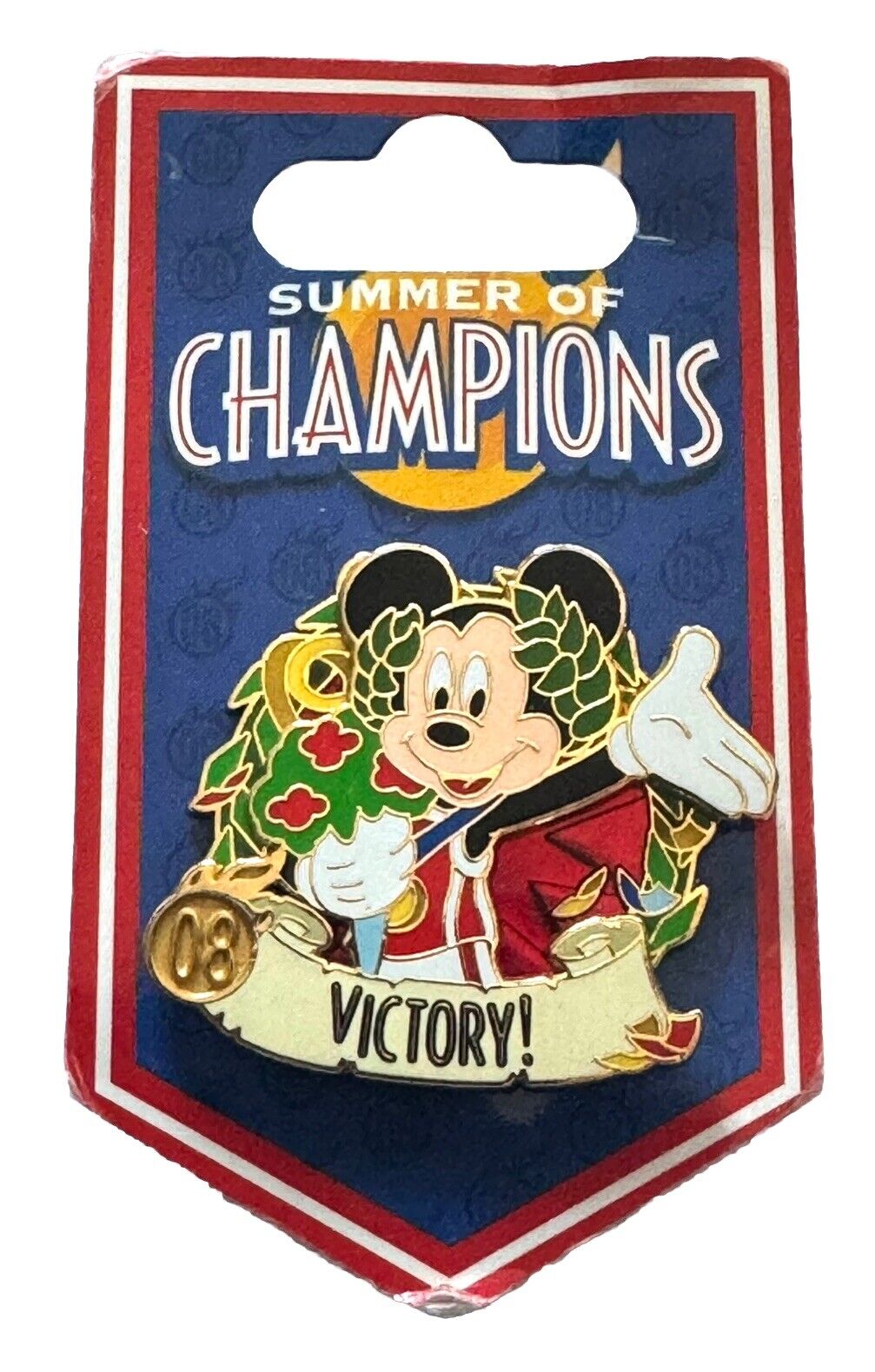 Disney Pin 2008 Summer of Champions Victory Mickey Mouse #63403