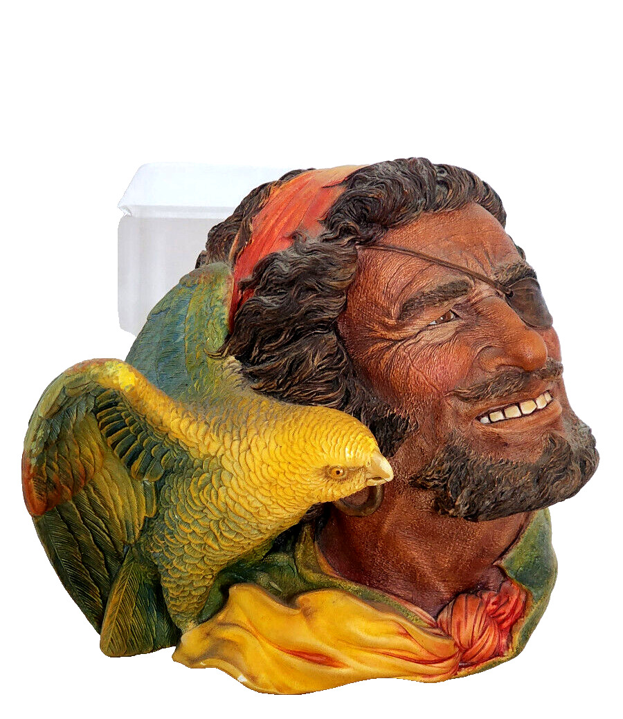 Vintage Bossons England Chalkware Buccaneer W/ Parrot 1960’s