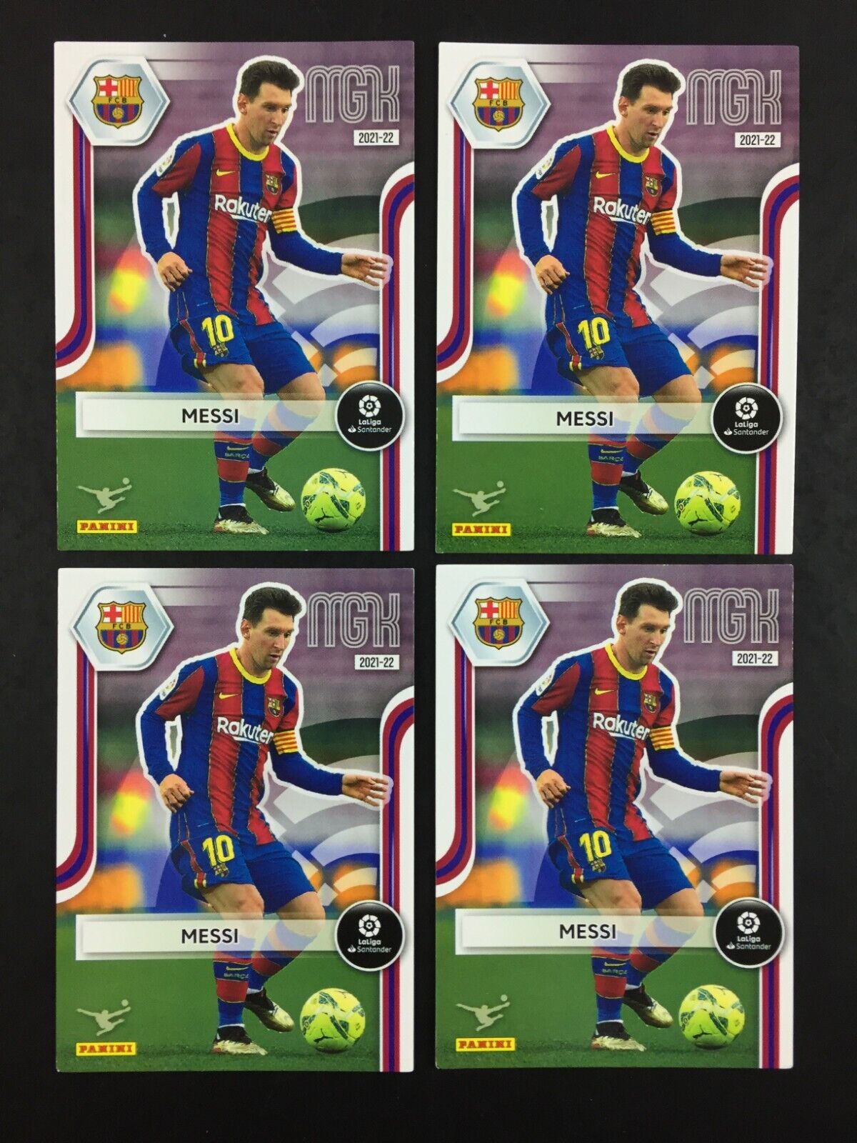 2021 Lionel Messi Lot 4 Card Panini La Liga 2022 (22) MGK Megacracks #69