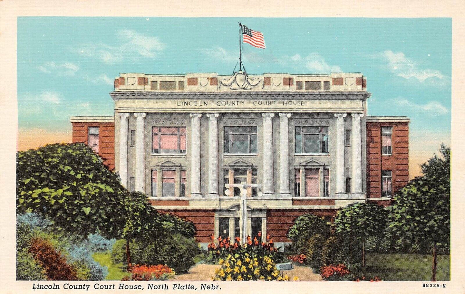 Lincoln County Court House North Platte Nebraska Postcard