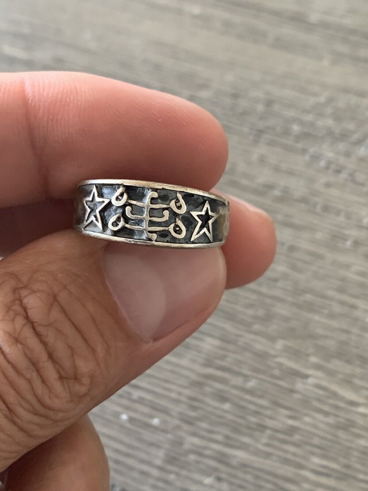 Baha\'i jewelry 9 point star 925 silver ring  made in Haifa Bahai