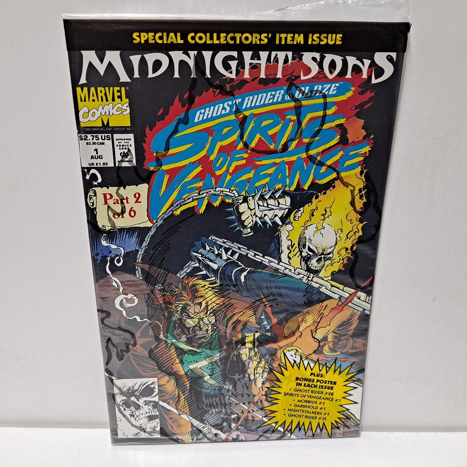 Ghost Rider & Blaze Spirits of Vengeance #1 Marvel Comics Sealed VF/NM