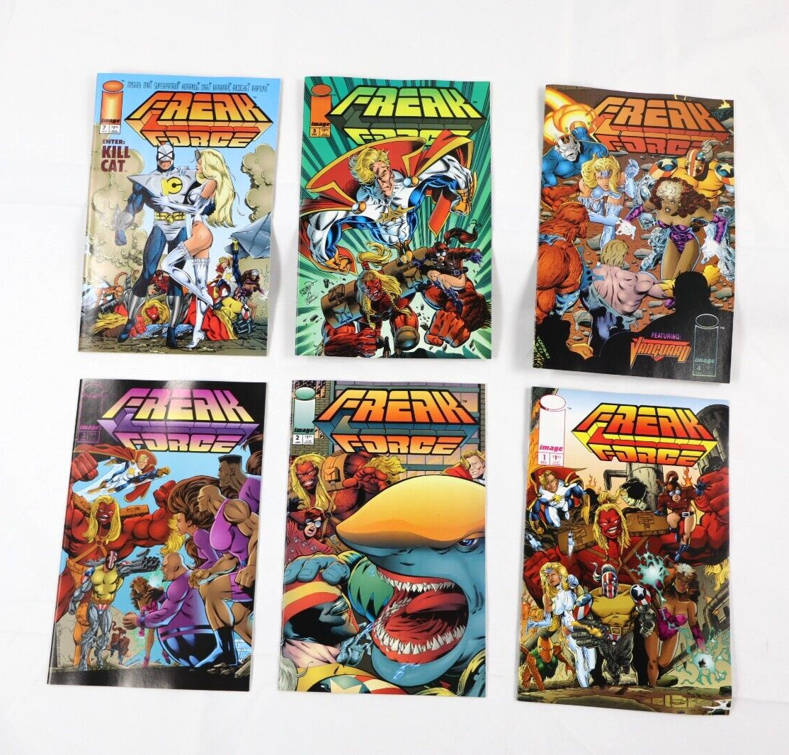 Freak Force #1,2,3,4,5, and 7 Lot of Image Ungraded Comic Books