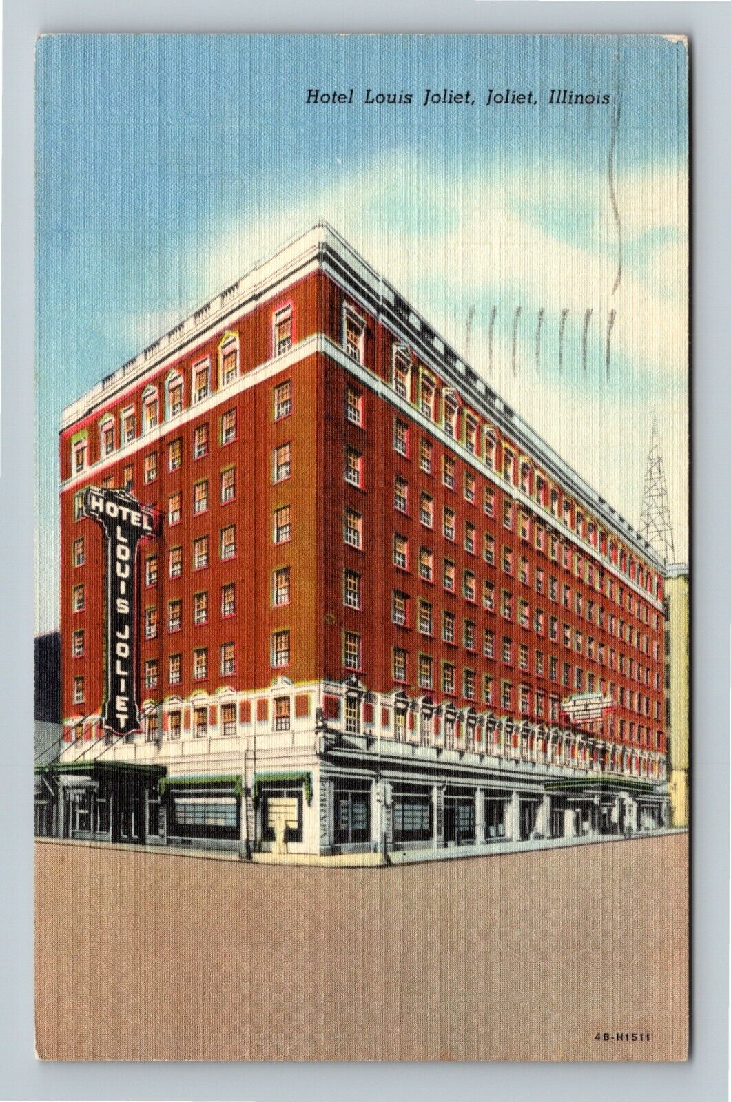 Joliet IL-Illinois, Hotel Louis Joliet, Antique c1948 Vintage Souvenir Postcard