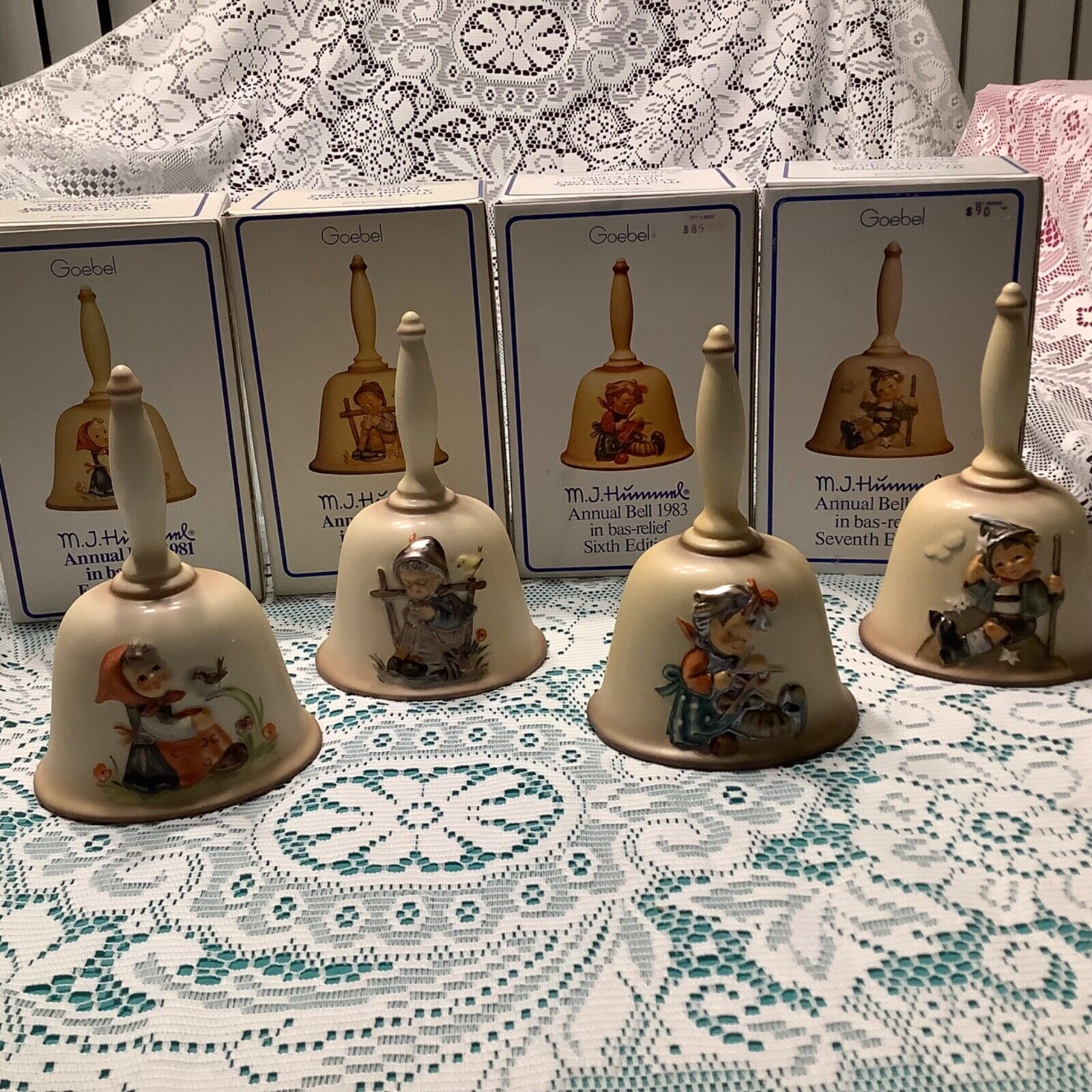 Vintage Hummel Bells - Set of 4 - New in Box - 1981-1984 - TMK 6 - MINT