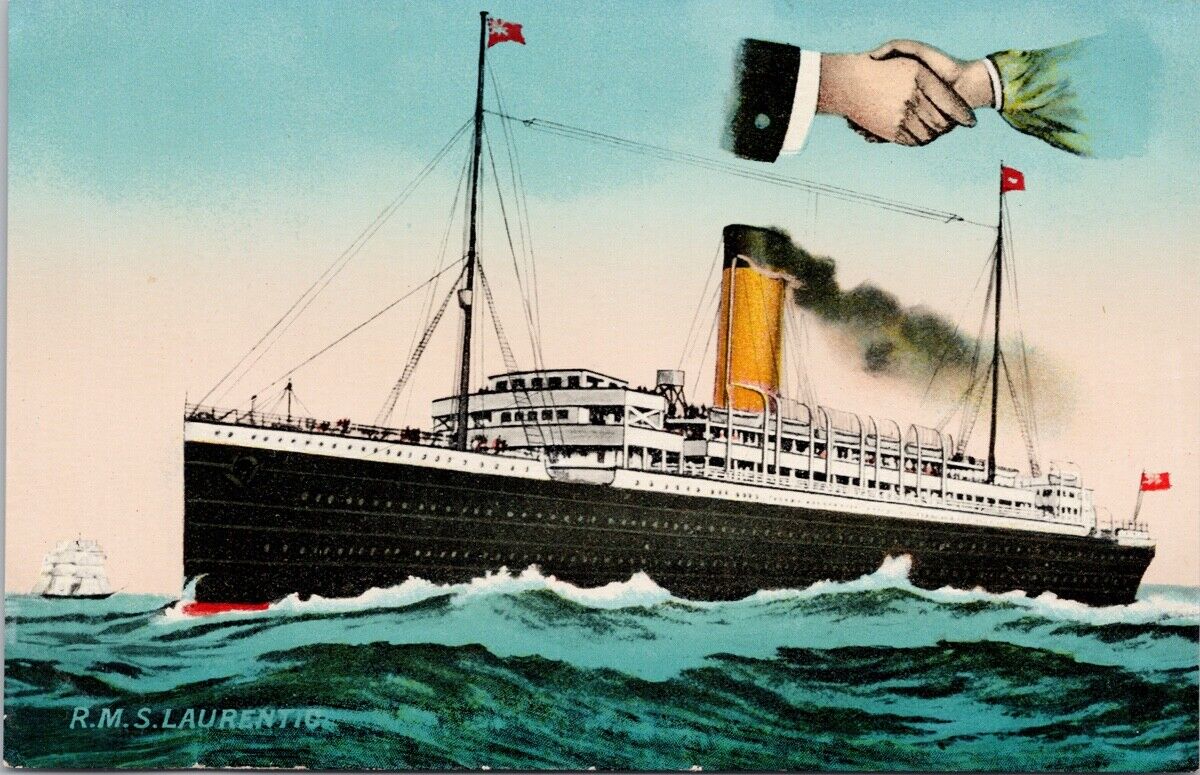 RMS \'Laurentic\' Ship White Star Liner Steamship Unused State Series Postcard H31