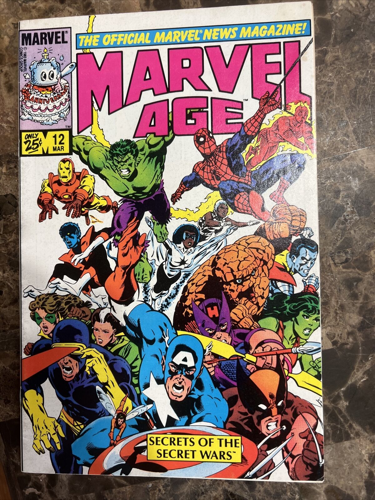 Marvel Age #12 Black Suit Spider-Man Marvel Comics 1984 Excellent Condition