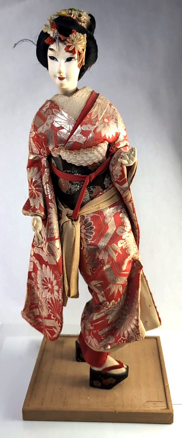 Vintage: JAPANESE NISHI DOLL, ALL ORIGINAL, Large 24 1/2 Inches, Geisha
