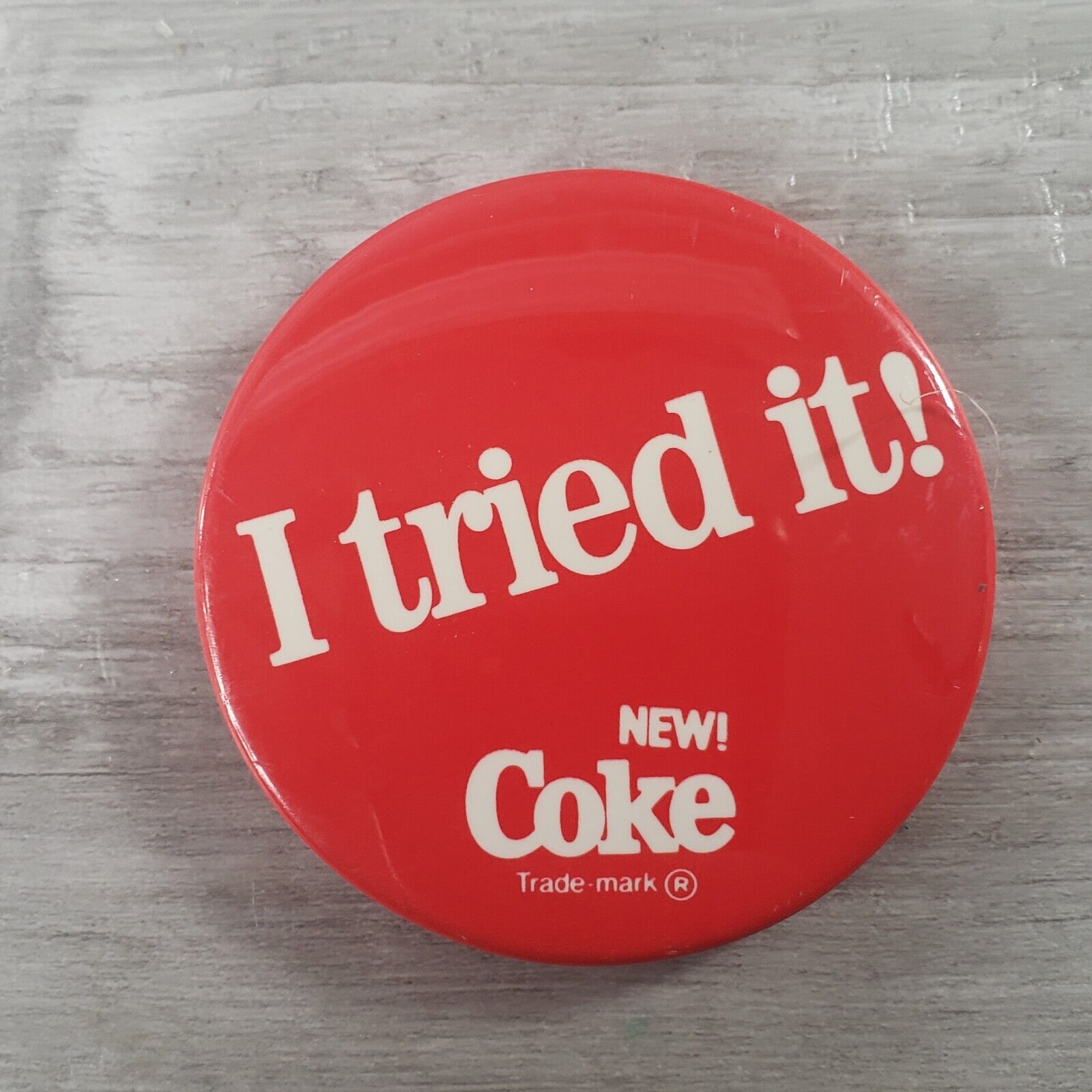 Vtg 80\'s Coke Pin I Tried It New Coke Pinback Button Badge Coca Cola