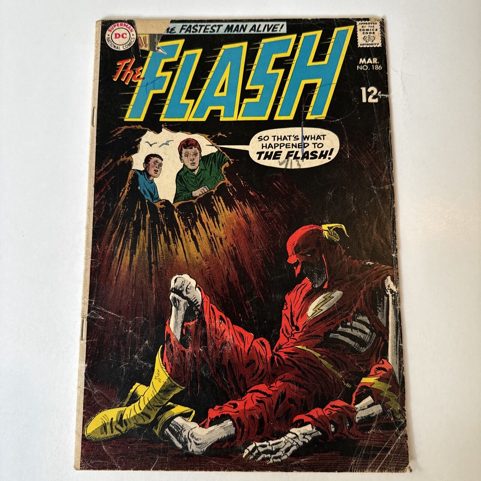The Flash # 186 | SKELETON COVER  Ross Andru | Silver Age DC Comics 1969 | GD+