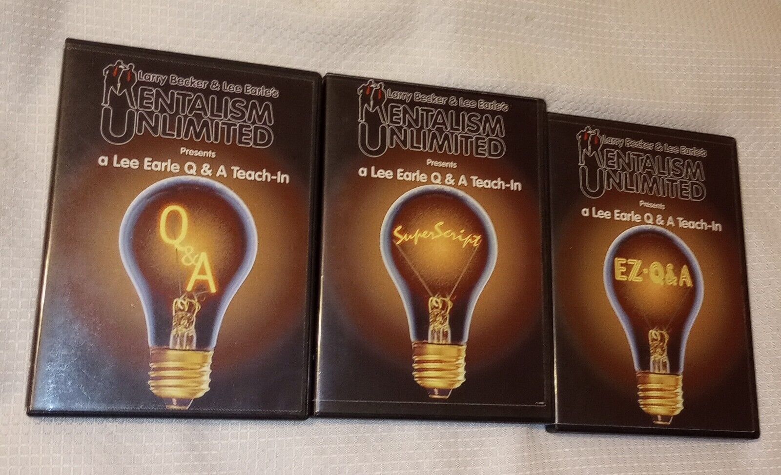 3 DVD Syzygy Mentalism Larry Becker Lee Earle Q&A Question Answer Act Mentalist