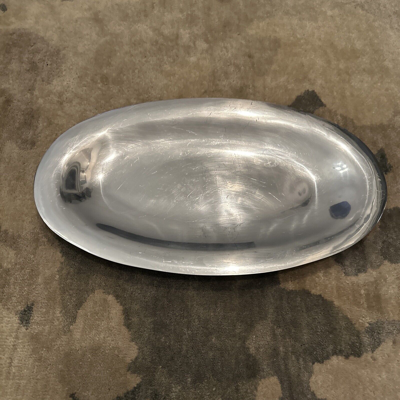 Vintage Large Nambe 536 Oval Fiesta Metal Large 22”×12.5\
