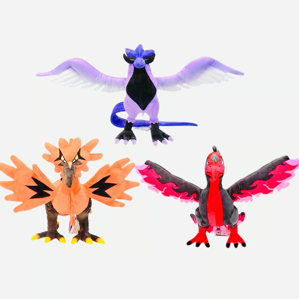 3 New Galarian Birds Legendary Pokémon Set Pocket Monster Toys Stuff Animal Doll