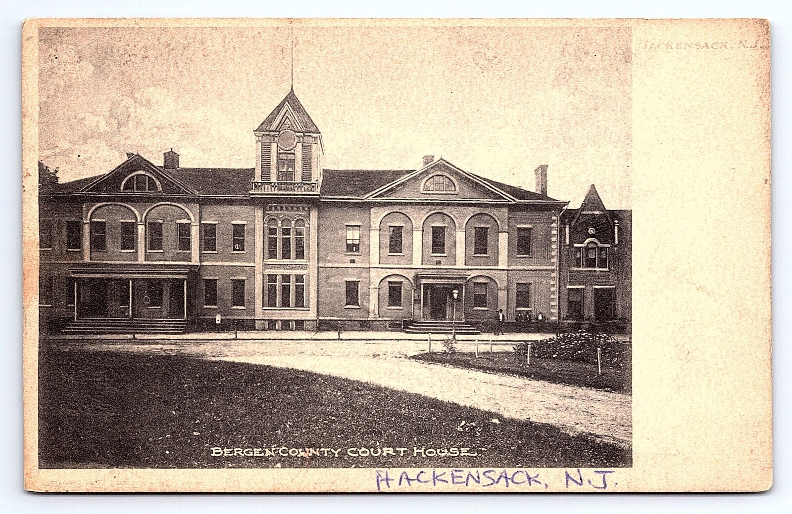 Postcard Court House Hackensack New Jersey Bergen County