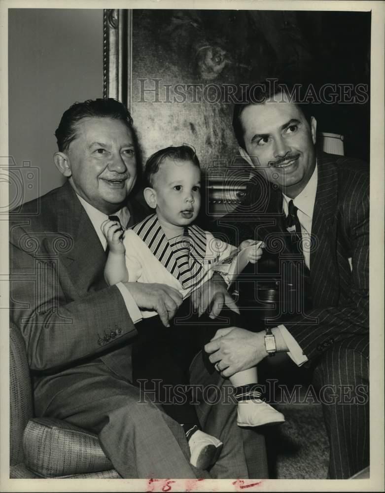 1953 Press Photo Jean Hersholt in family portrait for Father\'s Day. - hcp58456