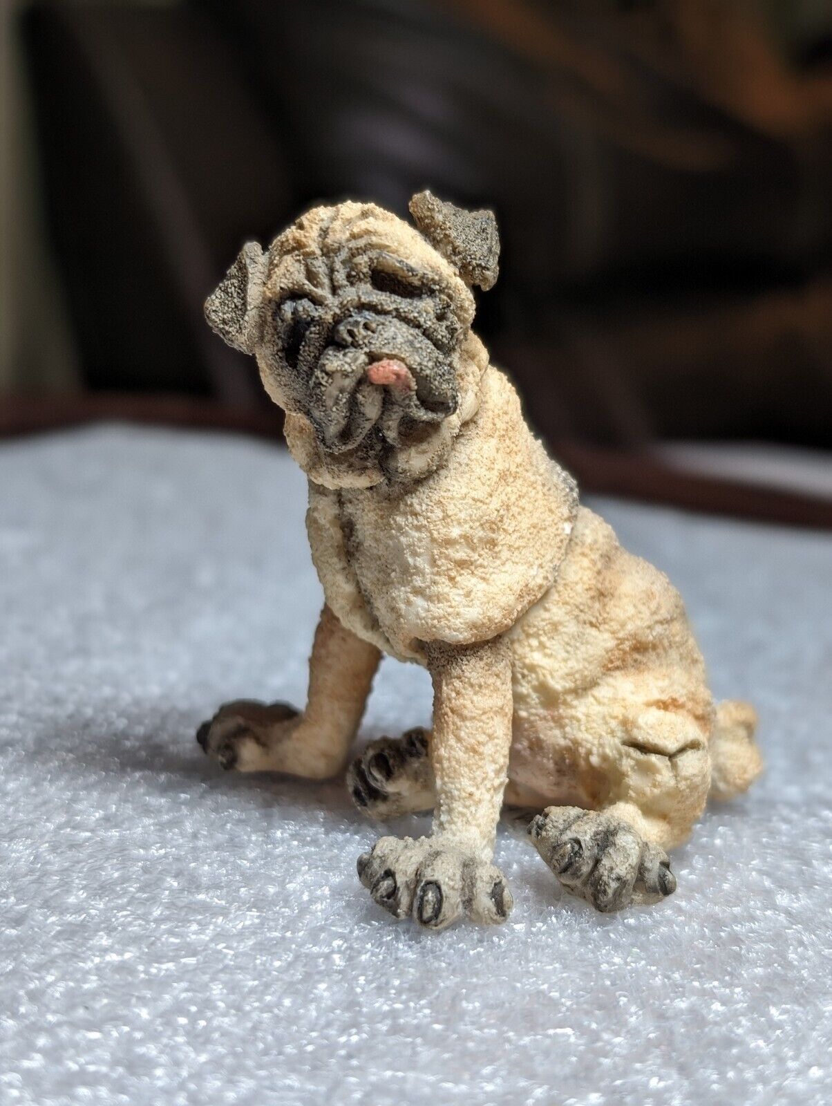 VTG 2004 A Breed Apart Mini Pug Dog Figurine Country Artists #70319