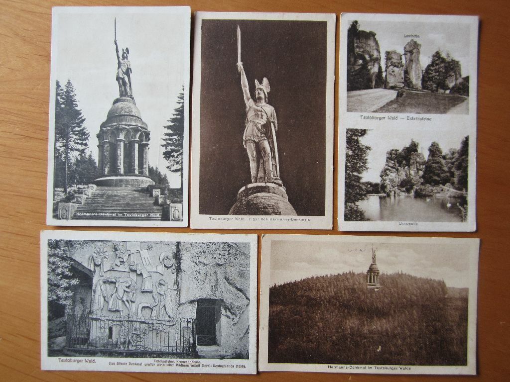 Ak Postcard Teutoburger Forest Collection 5 Piece Hermanns-Denkmal/Externsteine