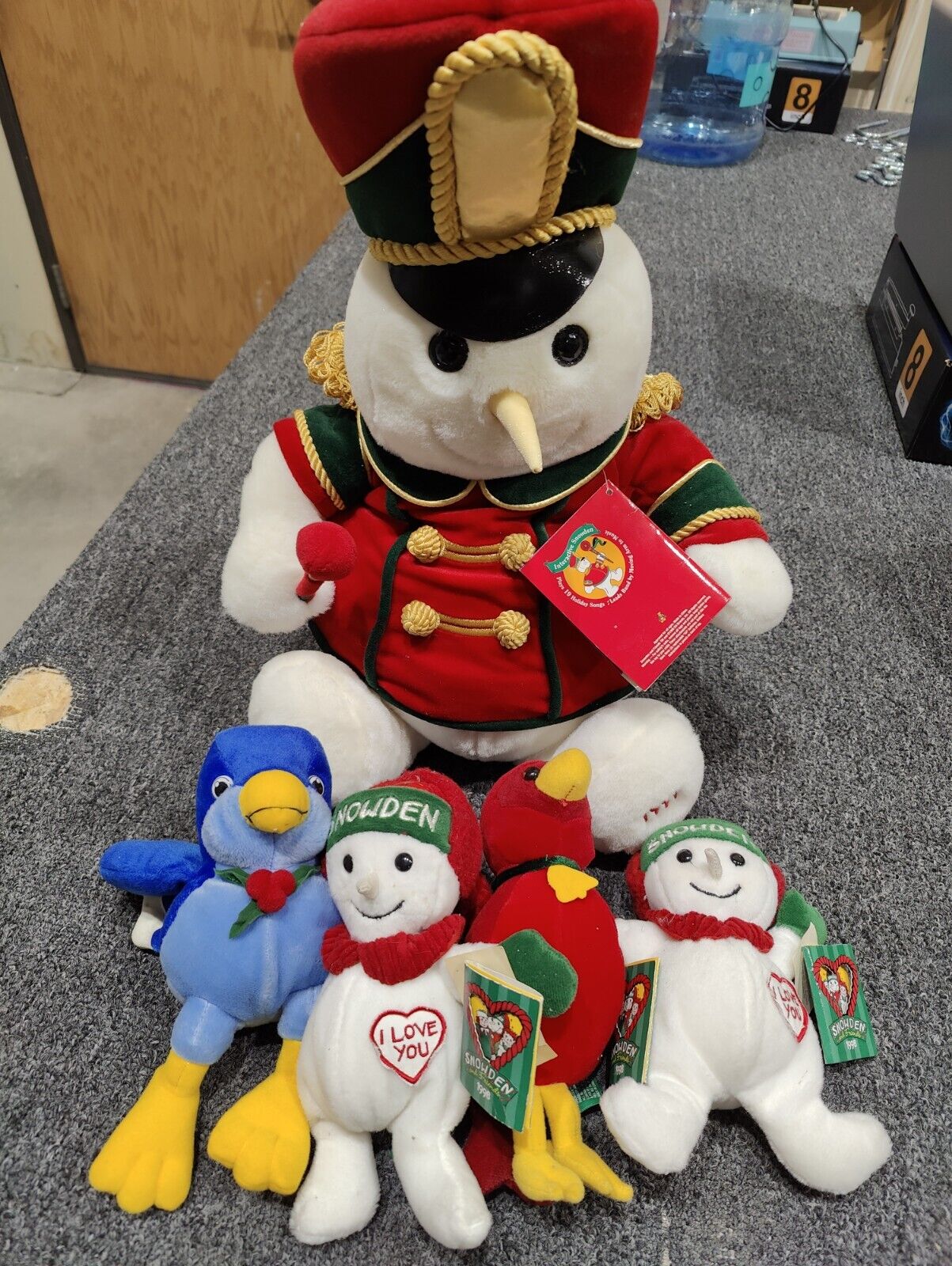 Vintage Snowden Plush Snowman Musical Marching Band Christmas 1999 Lot 