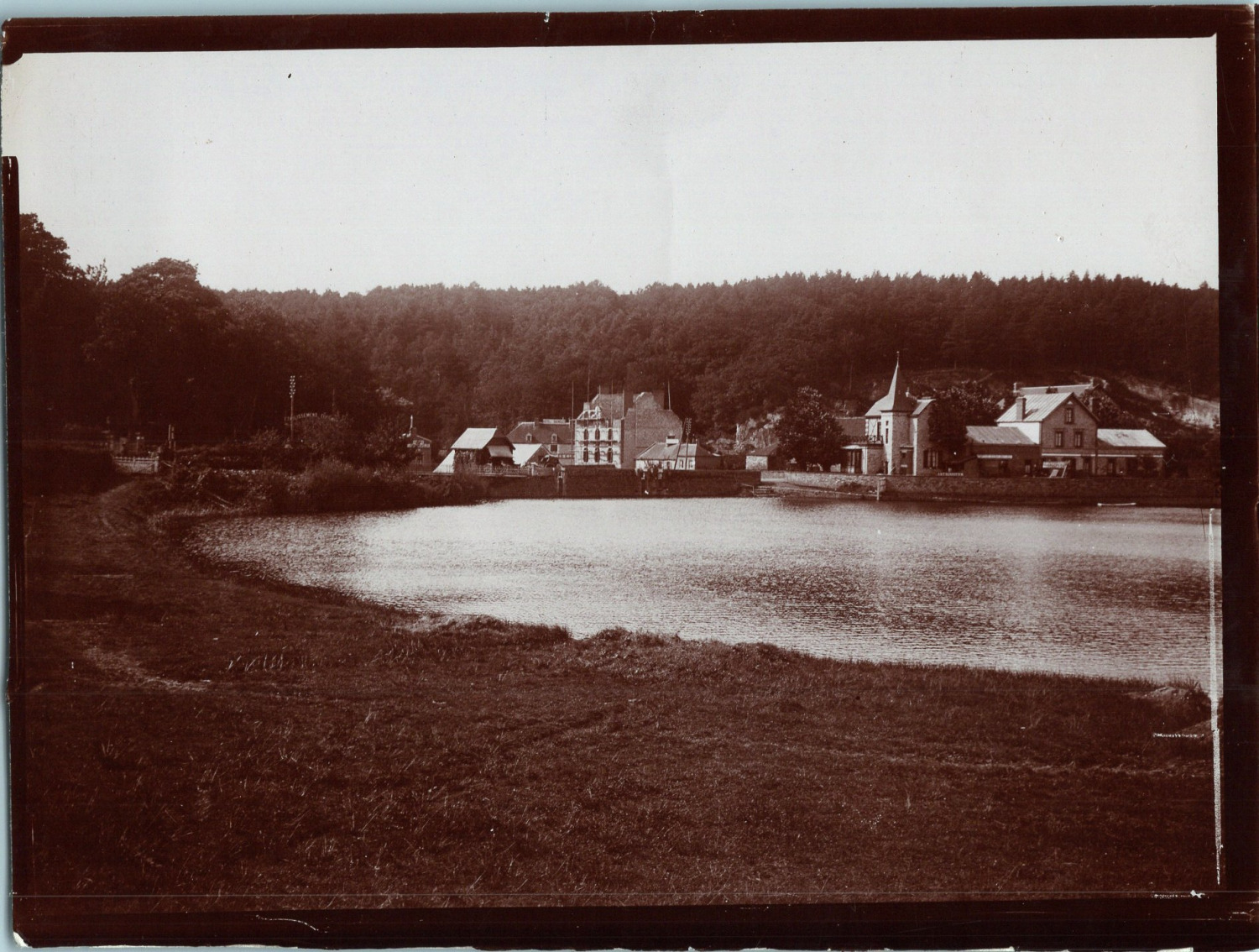 France, Bagnoles-de-l'Orne, Lake View, Vintage Print, circa 1905 Print vi