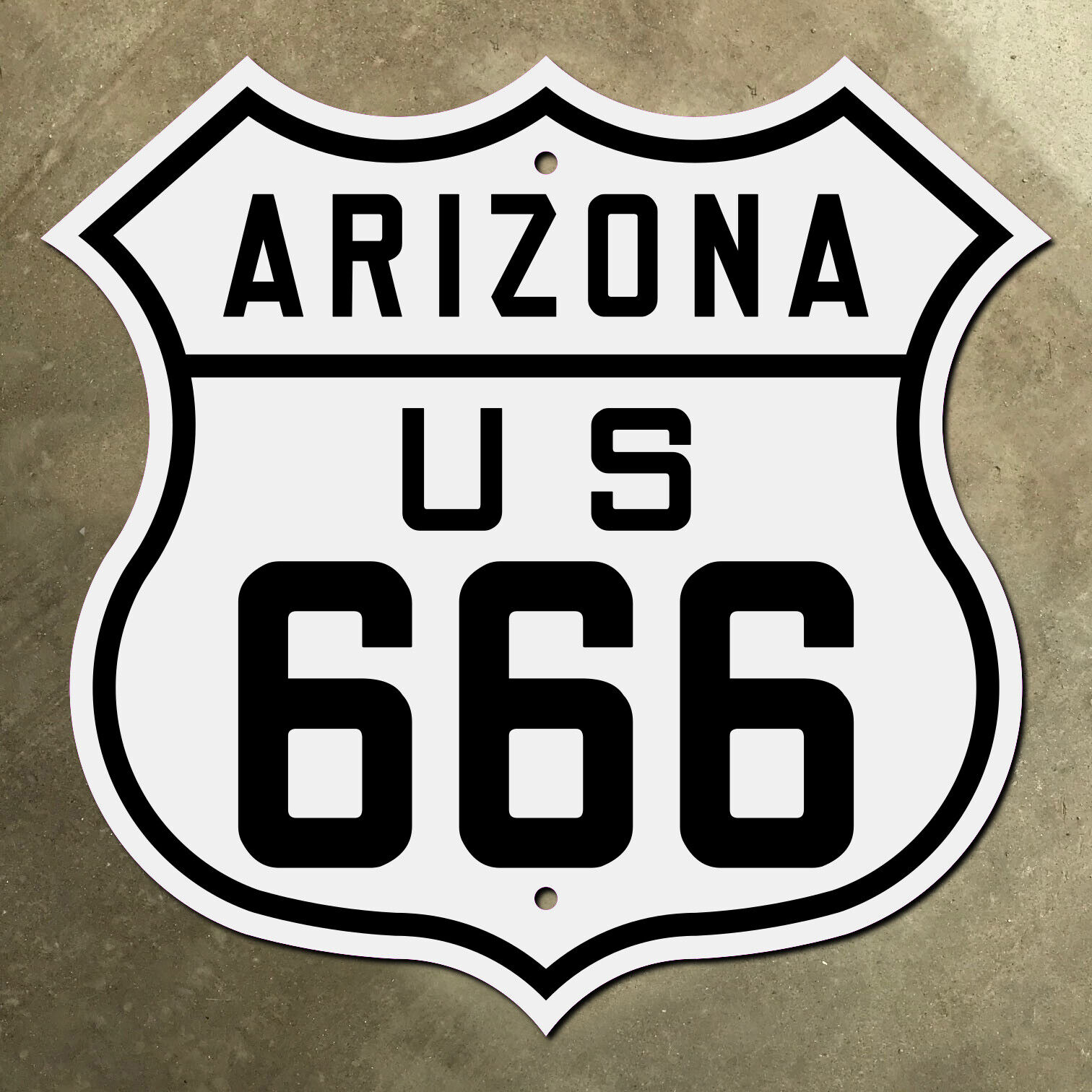 Arizona US route 666 devil's highway marker road sign 1926 Four Corners