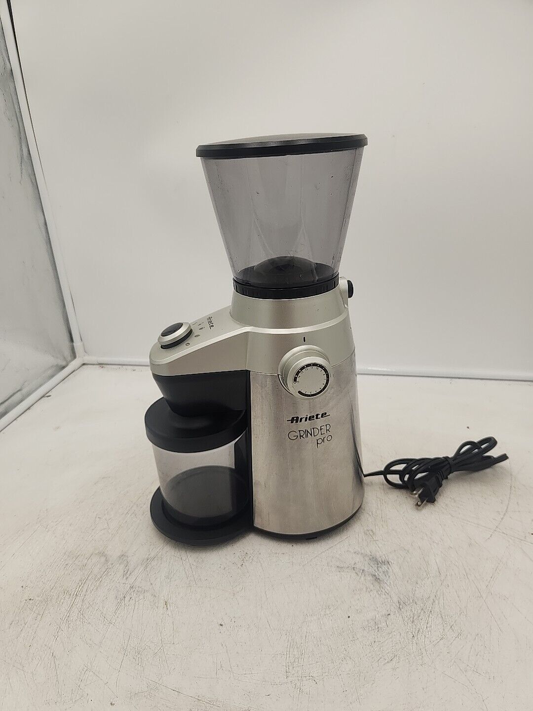 Ariete Conical Burr Electric Coffee Grinder-Professional 3017 Stainless
