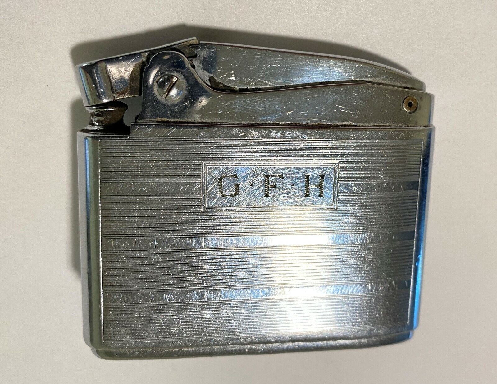 Vintage 1950\'s Ronson Adonis Lighter Engraved GFH Re. 19023