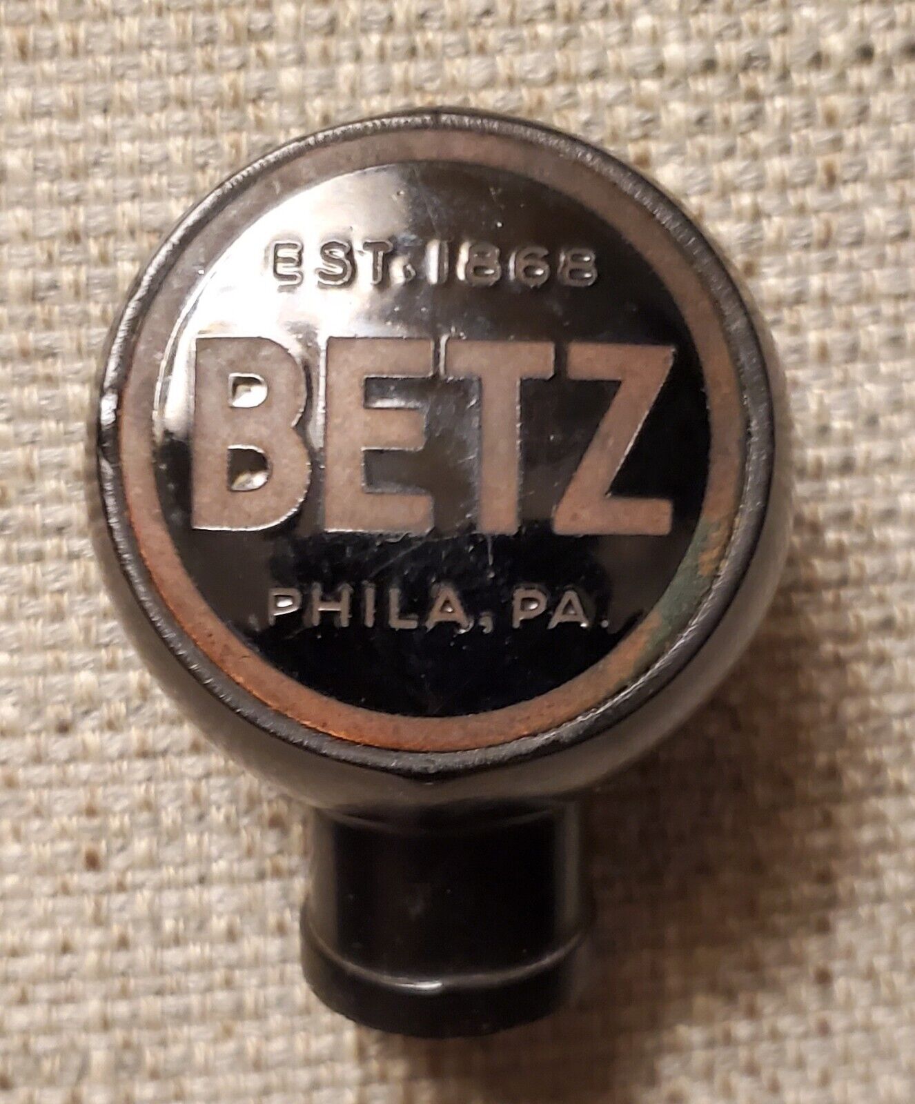 1930s John F Betz Brewing Co Beer Ball Knob Tap Handle Marker Phila Pa