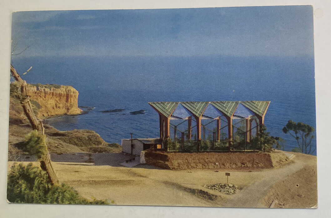 Vintage Postcard ~Wayfarers Chapel by Lloyd Wright ~ Los Angeles California CA