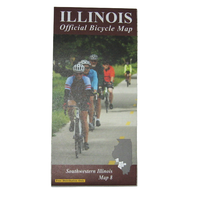 Illinois Official Bicycle Map - Southwestern Illinois Map 8