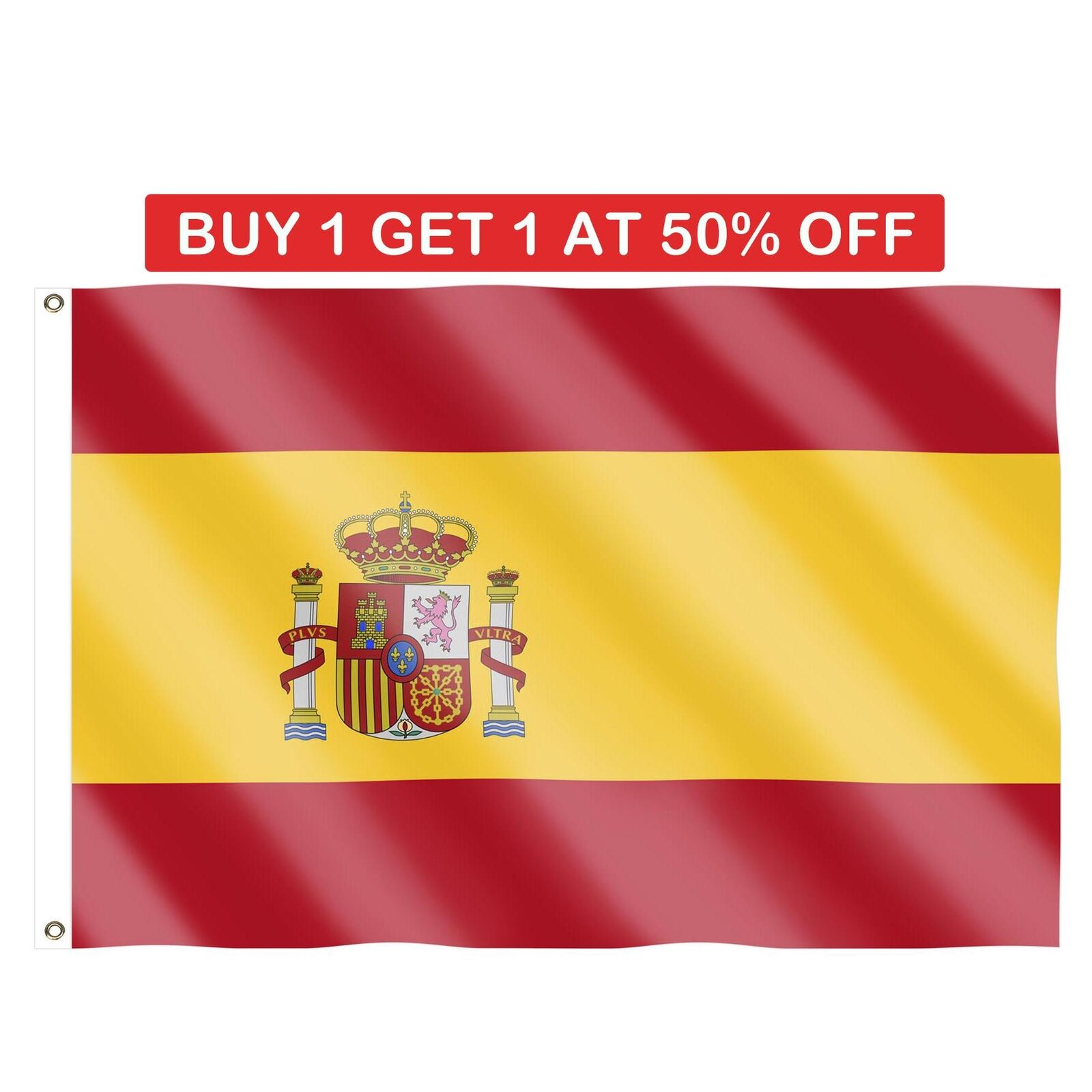 5X3FT Spain Flag Large Spanish National World Cup Football Sports Fan Support