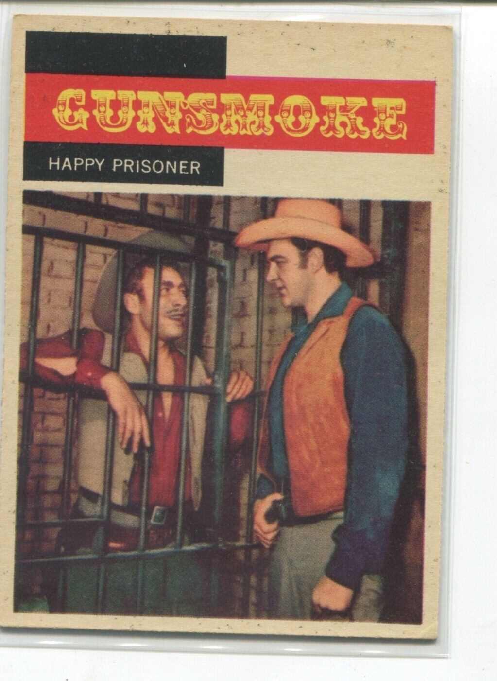 Gunsmoke 1958 Western TV Show Topps Card #13 EX HAPPY PRISONER