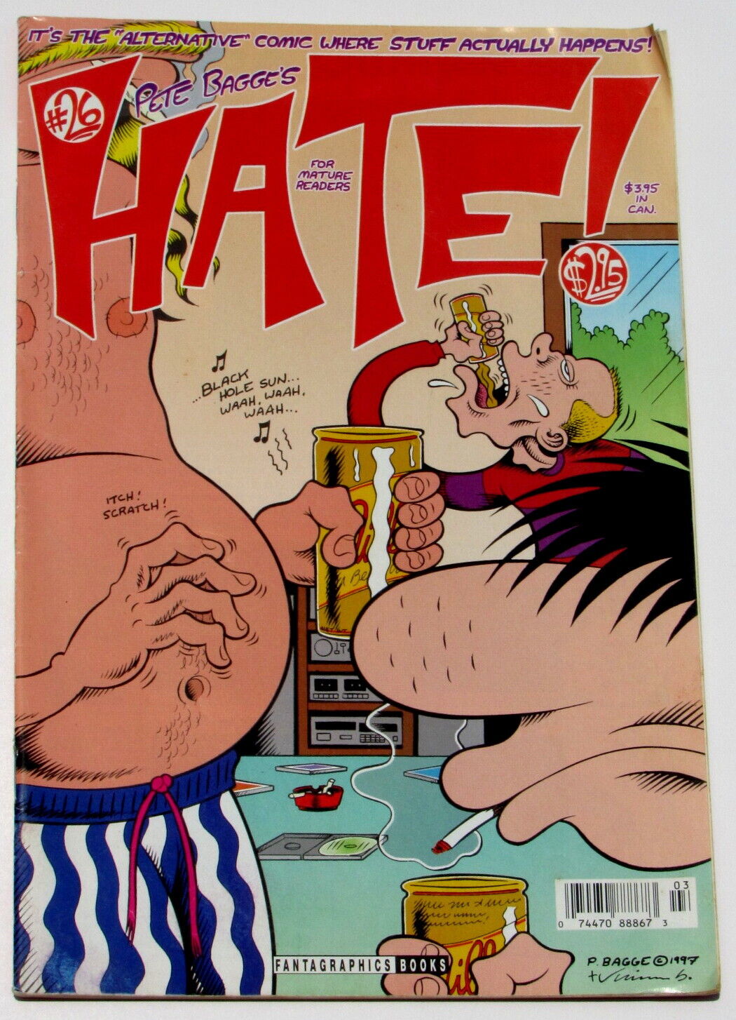 HATE #26 Peter Bagge FANTAGRAPHICS BOOKS Good Condition Buddy, Jay, Stnky 1997